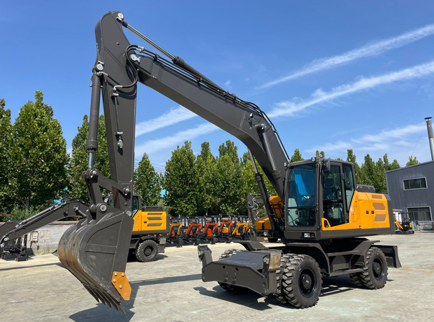 PW180 Pelle sur pneus
